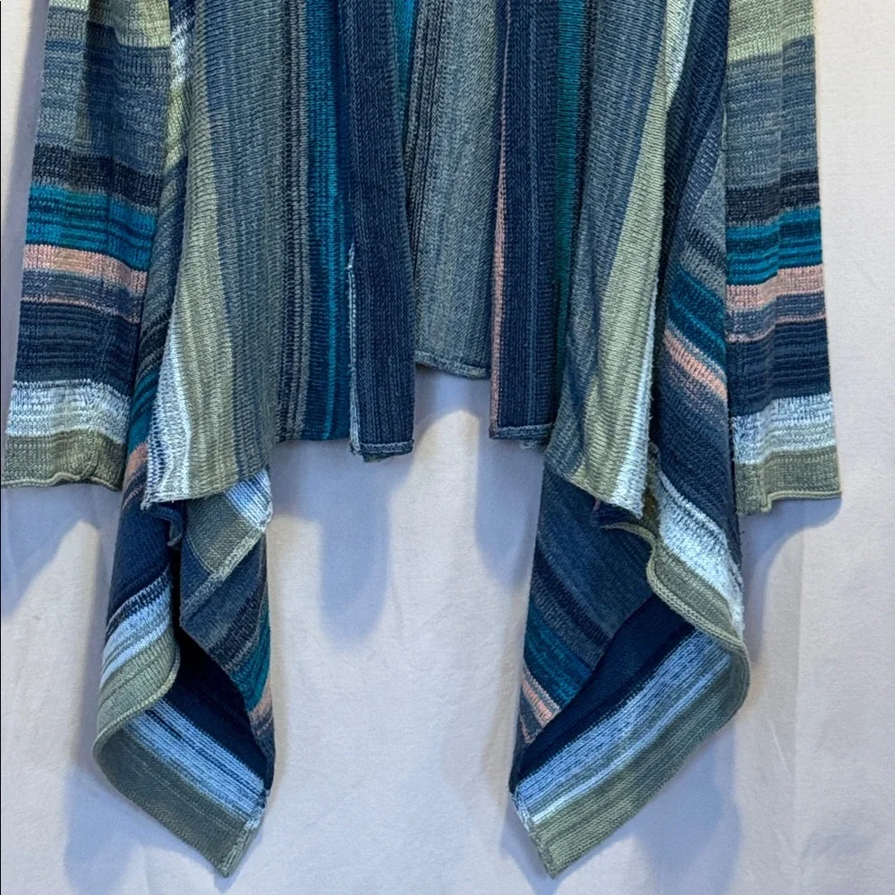 Striped Open Front Cardigan - Picture 2 of 5
